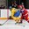 ST. CATHARINES, CANADA - JANUARY 15: Sweden's Hanna Olsson #23 and Russia's Daria Teryoshkina #14 battle for the puck during bronze medal game action at the 2016 IIHF Ice Hockey U18 Women's World Championship. (Photo by Jana Chytilova/HHOF-IIHF Images)

